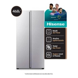 Heladera Side By Side Hisense Rs3n428nad No Frost 468 L Inox Color Gris