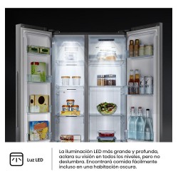 Heladera Side By Side Hisense Rs3n428nad No Frost 468 L Inox Color Gris