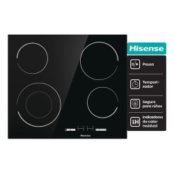 Anafe Vitrocerámica Empotrable Hisense E6432c Panel Táctil Color Negro