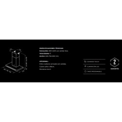 Campana Tst Serie Diamante 75cm Touch Digital Acero