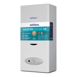 Calefón Sin Piloto Señorial 14 Lts Gas Natural Automatico  Blanco Gn