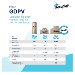 Tanque De Agua Rotoplas 1000l Flat Horizontal Color Beige Id
