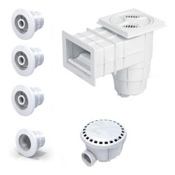 Combo Piletas Hormigon - Skimmer - Toma De Fondo - Vulcano