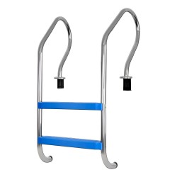 Escalera Vulcano 2 Peldaños Plásticos Para Piscina - Gris