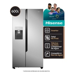 Heladera Hisense Side By Side No Frost Inverter Rc-70ws 531 L Inox Fabrica Hielo