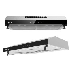 Purificador De Cocina Hydra Hy-pu100tp Acero Inox 60cm Digit Color Plateado