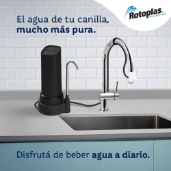 Purificador De Agua Rotoplas Sobre Mesada Vital Negro Red Domiciliaria
