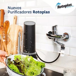 Filtro Purificador De Agua Rotoplas Sobre Mesada Max Negro Color Negro Mate