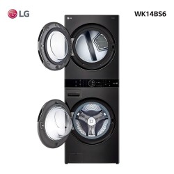 Torre De Lavado Y Secado Washtower LG 14kg Wk14bs6 Color Negro