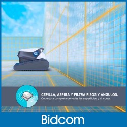 Dolphin S50 Robot Limpiafondo Para Piletas Azul Y Blanco Cepillado Activo