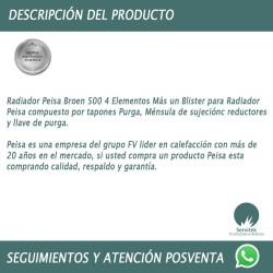 Radiador Peisa Broen 500 3 Elementos Mas Blister Instalacion