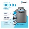 Tanque De Agua Rotoplas 1100l Tricapa Vertical Gris Capa Antibacterial