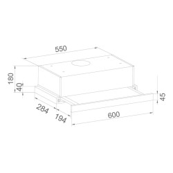Purificador Y Extractor De Cocina Hydra Extraíble Azul Acero - Plateado