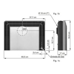 Estufa Eskabe Titanio Tiro Balanceado 5000 Kcal/h Termostato Crema