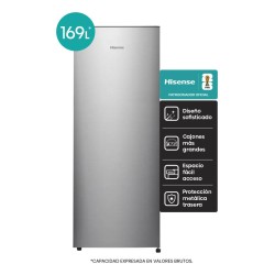 Freezer Vertical Hisense Rs-20dcs 153 L Color Plateado
