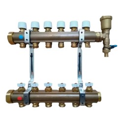 Colector Termostatizable 6 Circuitos Calefaccion Peisa Fv