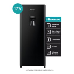Heladera Hisense Single Door 177 L Dispenser De Agua Rl230wb Color Negro