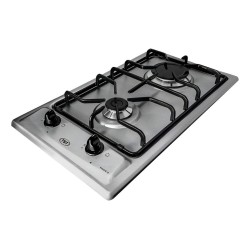 Anafe Con Alimentación A Gas - Tst Sulata Ii Color Acero - 2 Hornallas